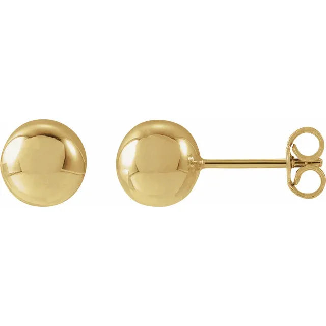 14K Ball Stud Earrings