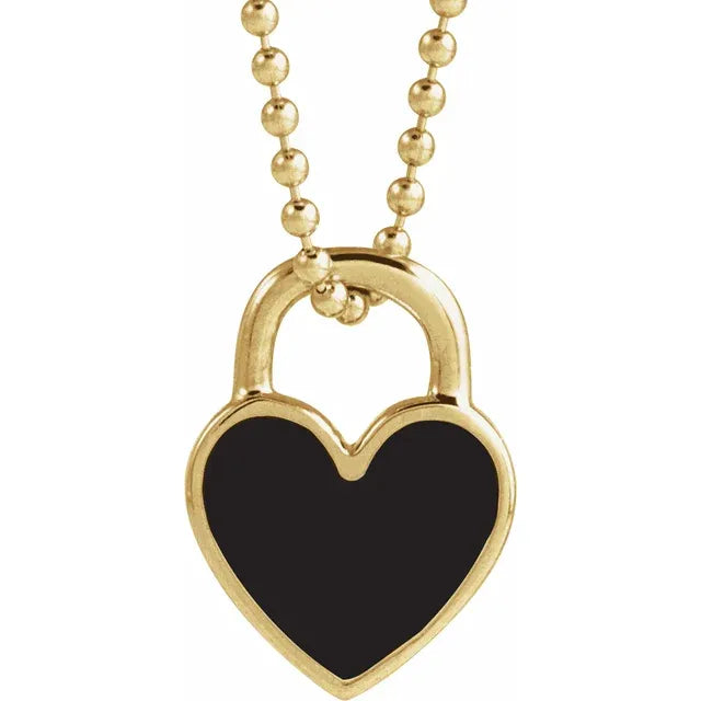 Enamel Heart 18'' Necklace