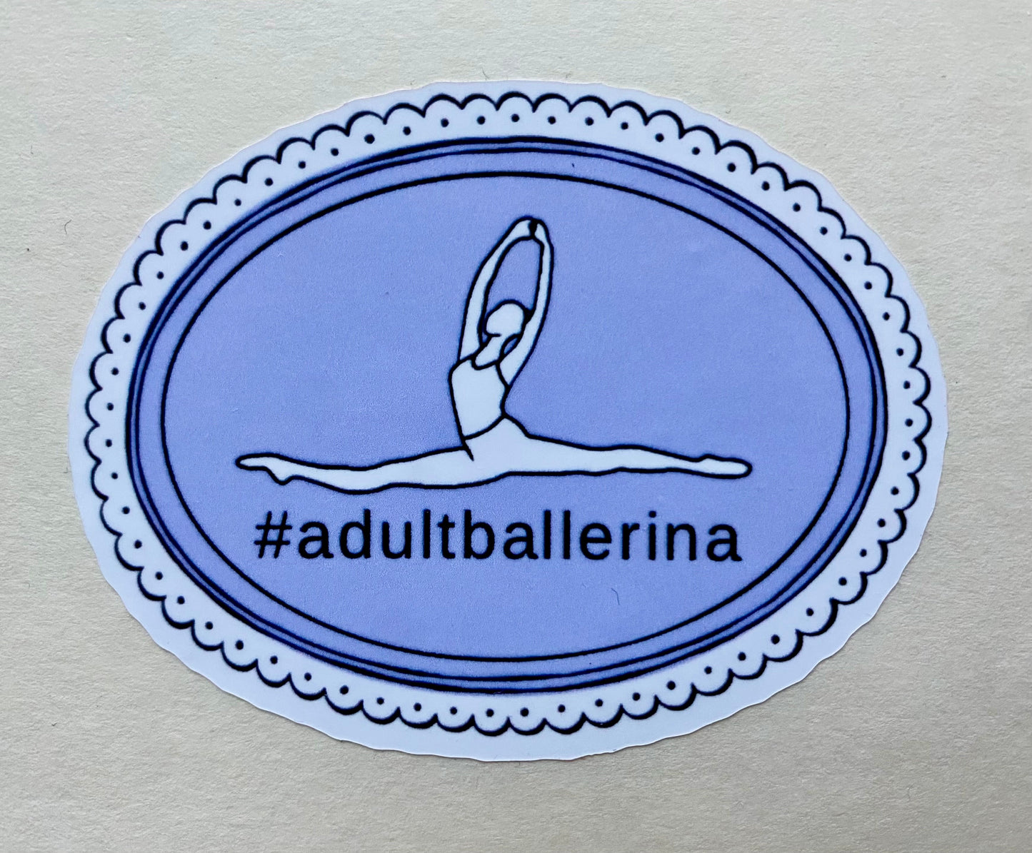 Adult Ballerina Sticker, 3" x 2.3"