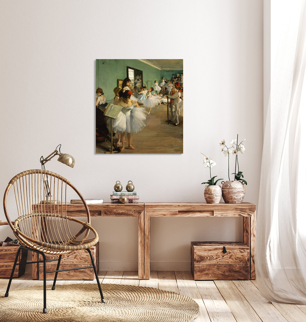 Edgar Degas 1834 1917 - The Dance Class (1874) - Stretched Canvas Print