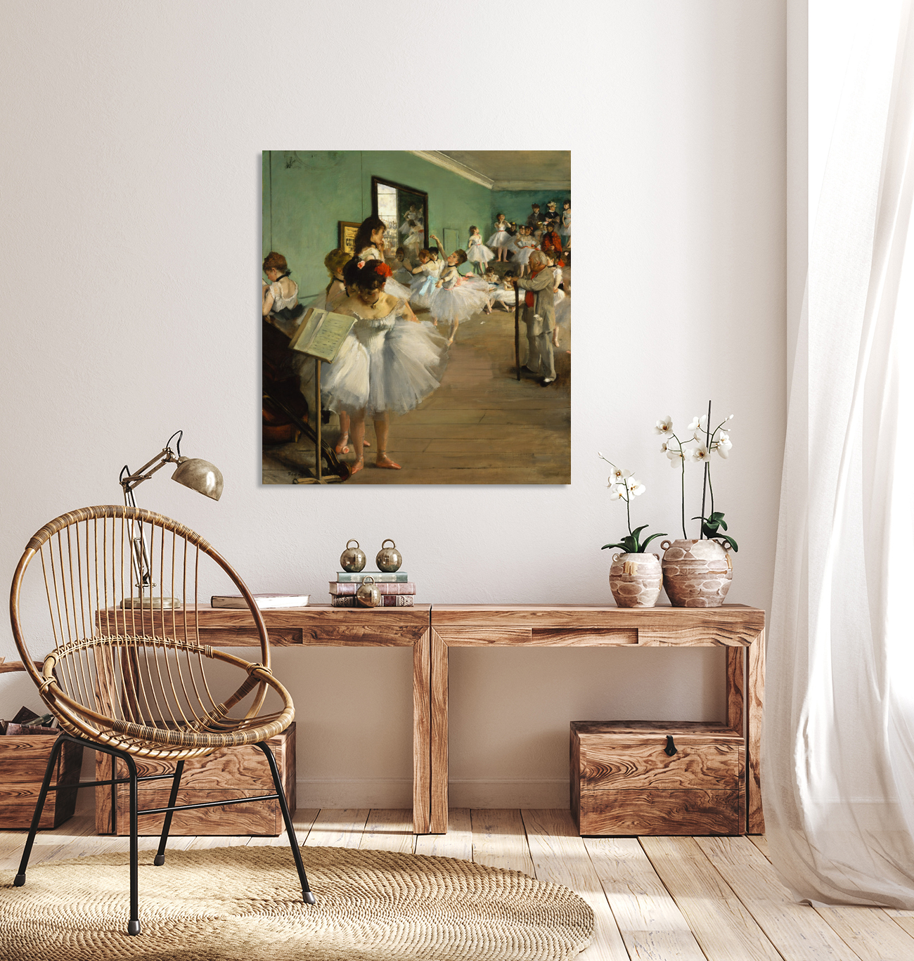 Edgar Degas 1834 1917 - The Dance Class (1874) - Stretched Canvas Print