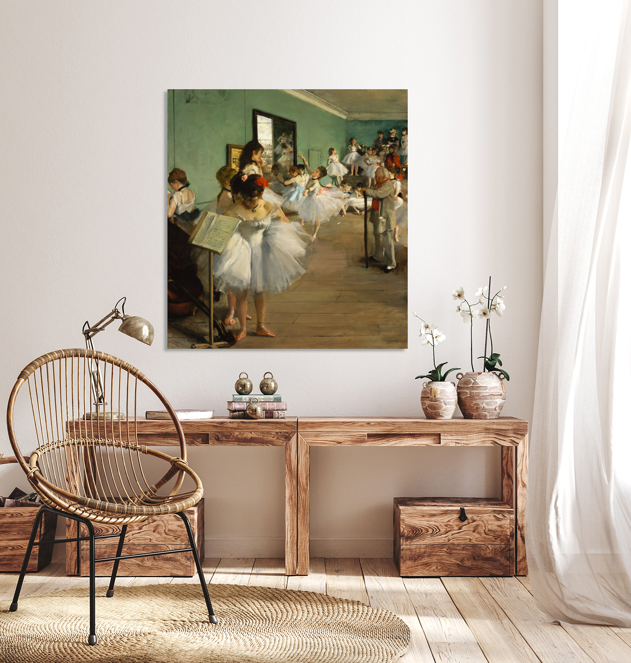Edgar Degas 1834 1917 - The Dance Class (1874) - Stretched Canvas Print