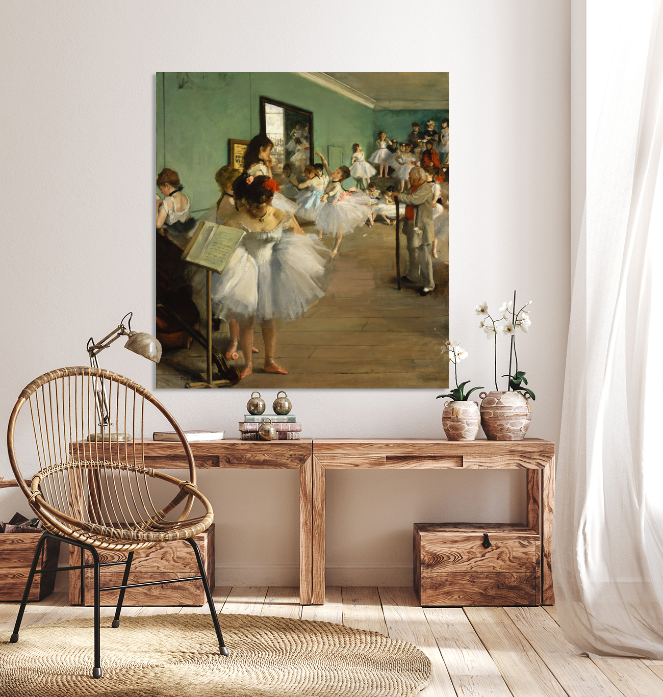 Edgar Degas 1834 1917 - The Dance Class (1874) - Stretched Canvas Print
