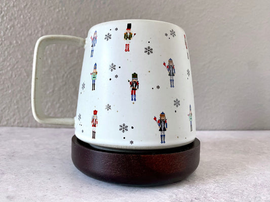 Nutcracker Stoneware Mug with Coaster