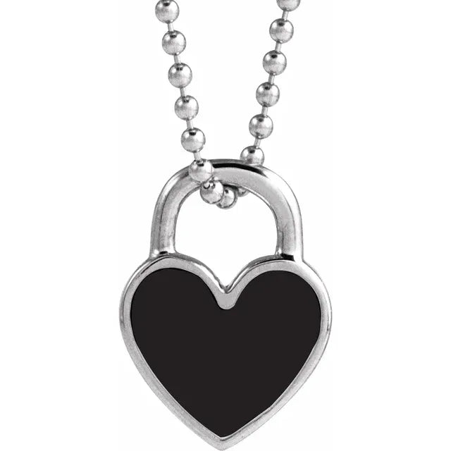 Enamel Heart 18'' Necklace