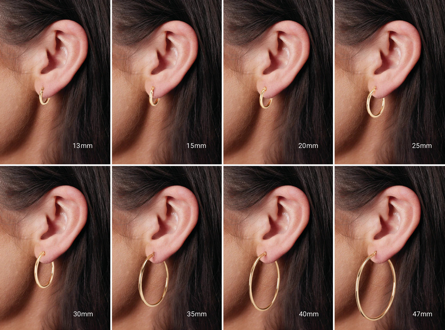 Enamel Hinged 12.1 mm Hoop Earrings