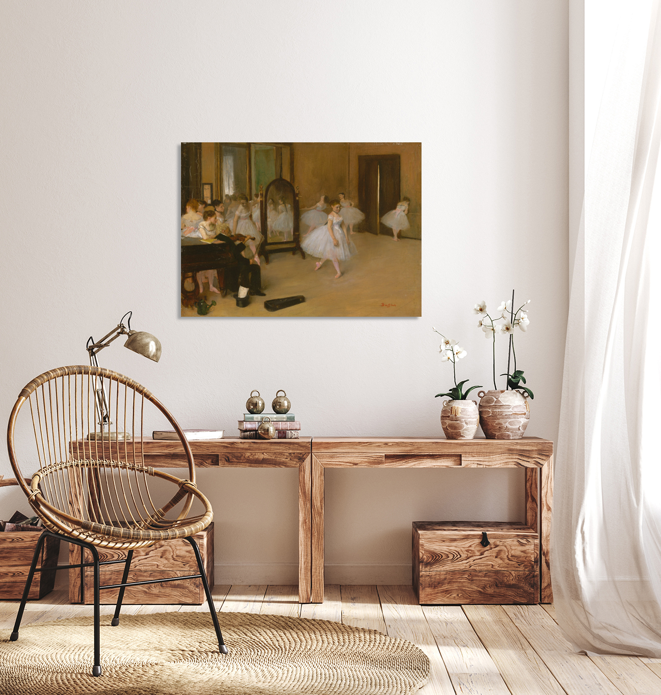 Edgar Degas 1834 1917 - The Dancing Class (1870) - Stretched Canvas Print