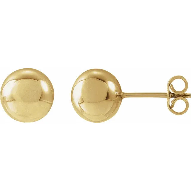 14K Ball Stud Earrings