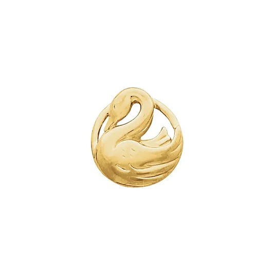 14k Swan Pendant