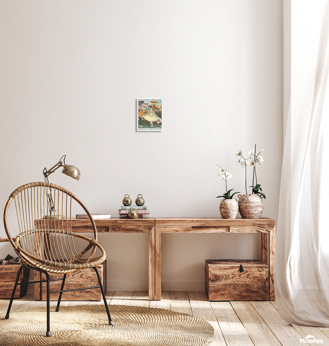 1970 FRANCE EDGAR DEGAS BALLET DANCER POSTAGE STAMP - Stretched Canvas Print