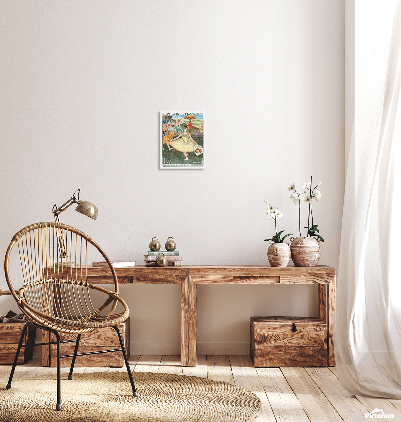 1970 FRANCE EDGAR DEGAS BALLET DANCER POSTAGE STAMP - Stretched Canvas Print