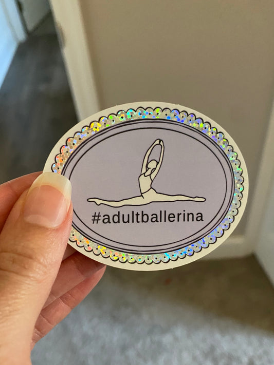 Adult Ballerina Sticker, 3" x 2.3"