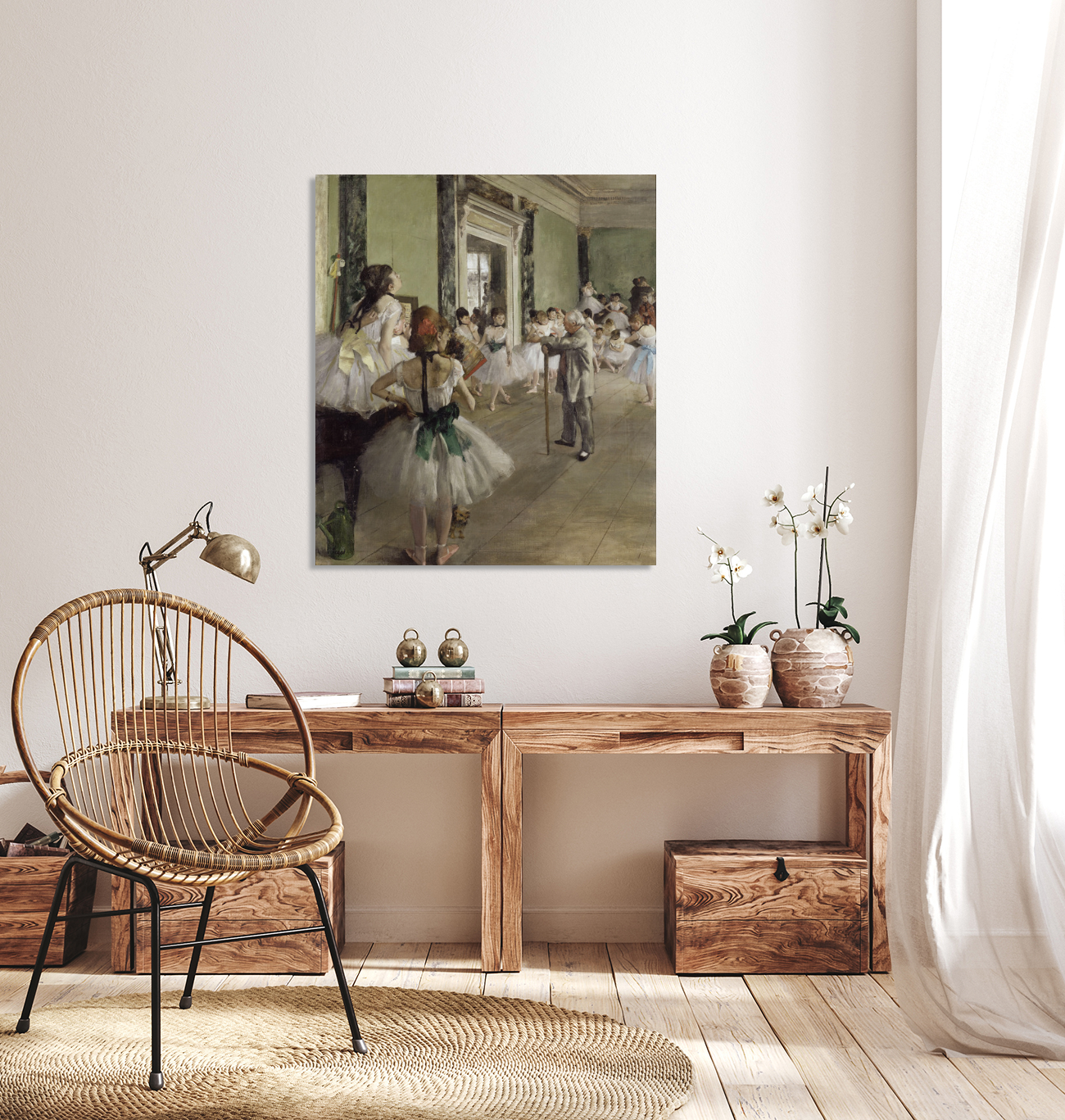 Edgar Degas 1834 1917 - The Ballet Class [La Classe de Danse] (1873-1876) Stretched Canvas Print