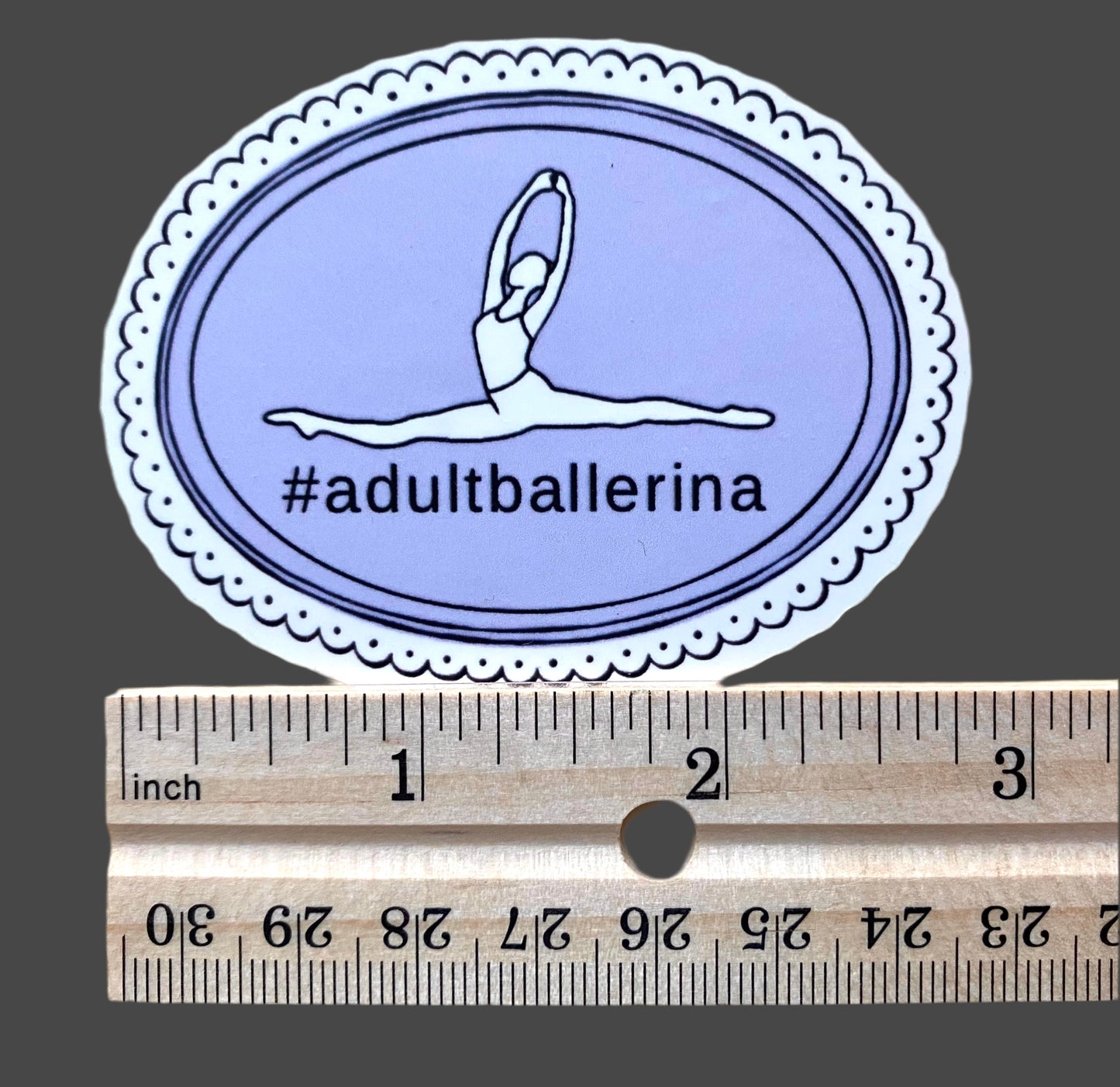 Adult Ballerina Sticker, 3" x 2.3"