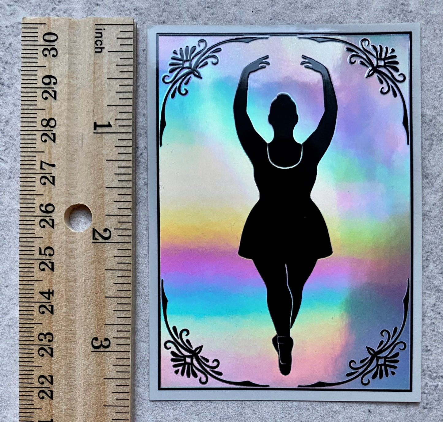 Curvy Ballerina Sticker, 2.6" x 3.5"