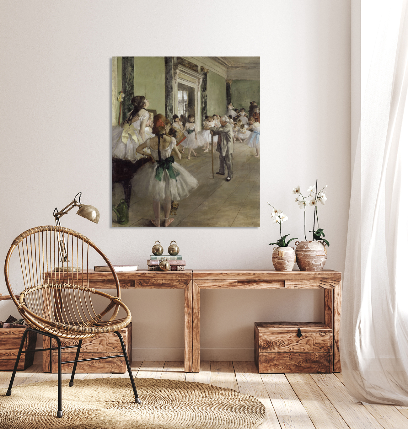 Edgar Degas 1834 1917 - The Ballet Class [La Classe de Danse] (1873-1876) Stretched Canvas Print
