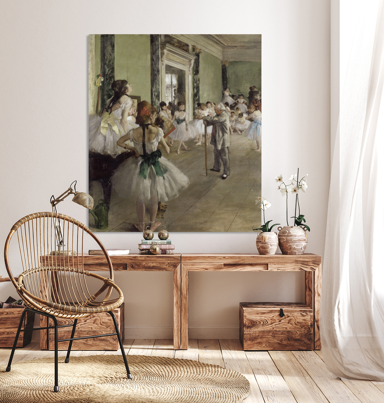 Edgar Degas 1834 1917 - The Ballet Class [La Classe de Danse] (1873-1876) Stretched Canvas Print
