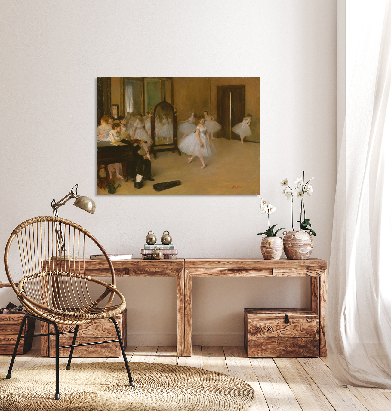 Edgar Degas 1834 1917 - The Dancing Class (1870) - Stretched Canvas Print
