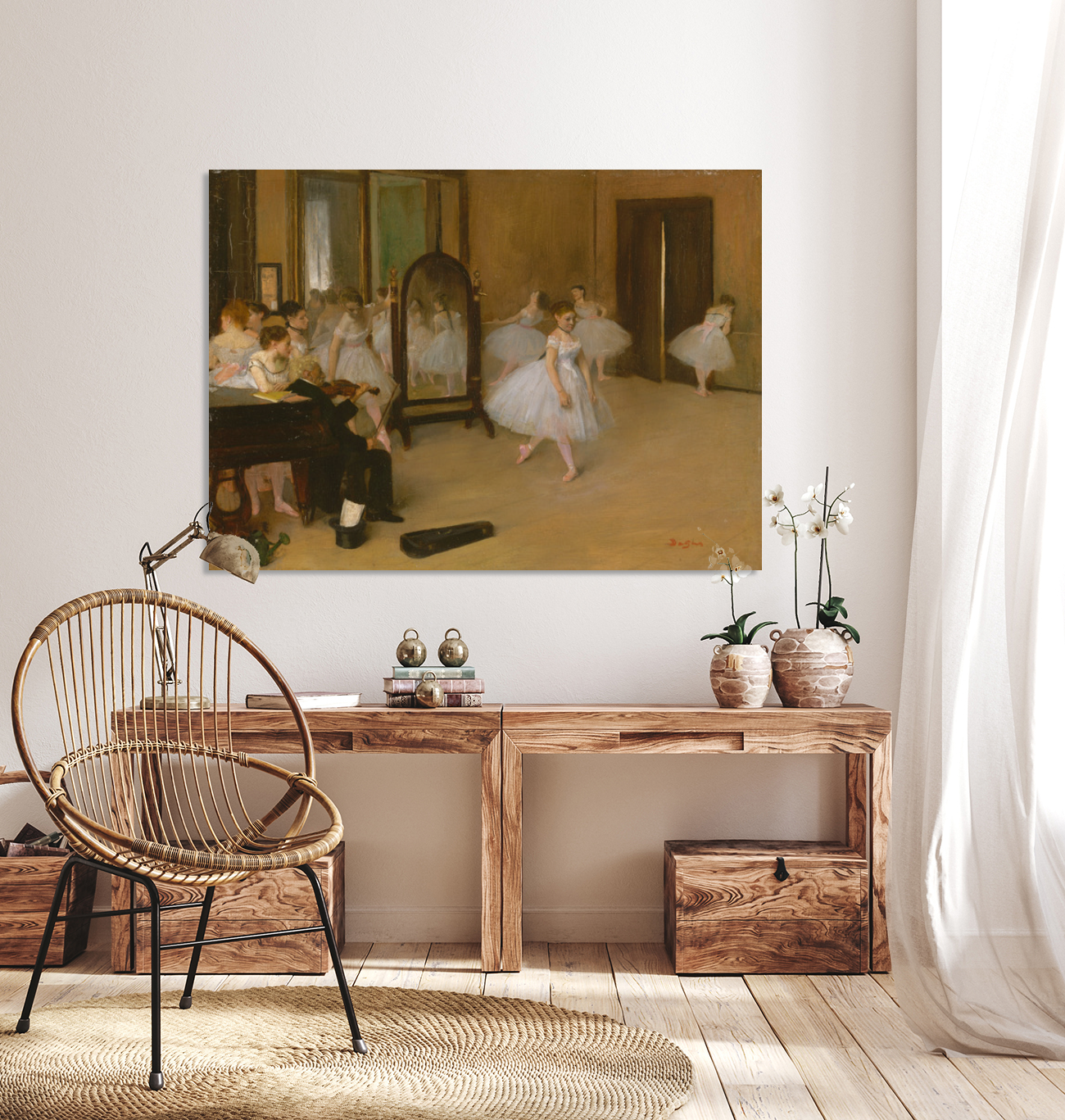 Edgar Degas 1834 1917 - The Dancing Class (1870) - Stretched Canvas Print