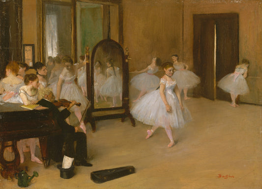 Edgar Degas 1834 1917 - The Dancing Class (1870) - Stretched Canvas Print
