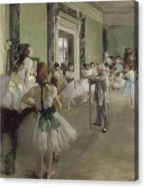 Edgar Degas 1834 1917 - The Ballet Class [La Classe de Danse] (1873-1876) Stretched Canvas Print