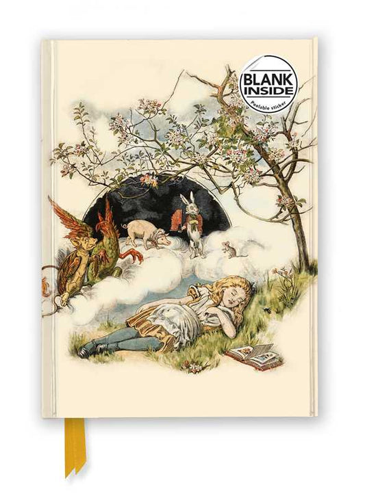 British Library: Alice Asleep, from Alice's Adventures in Wonderland (Foiled Blank Journal) by